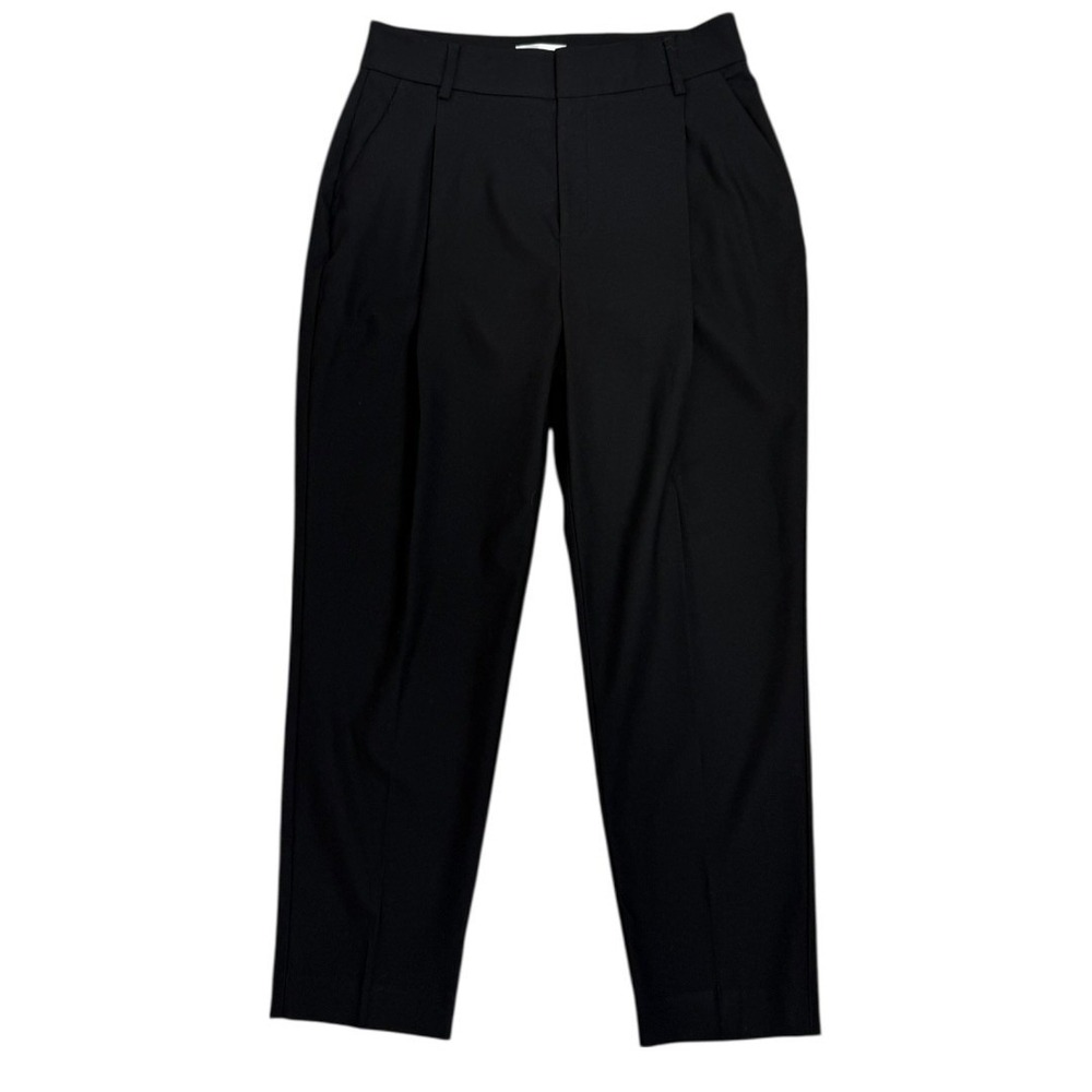 Anine Bing Black High Waisted Pleated Trousers Pants Women  XL